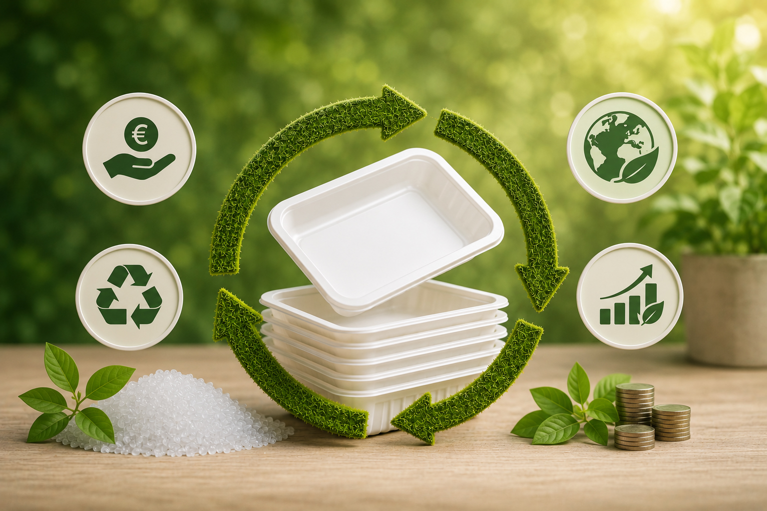 Biblox desarrolla tecnologías para bandejas mono-material PET que reducen el consumo de plástico y mejoran la reciclabilidad